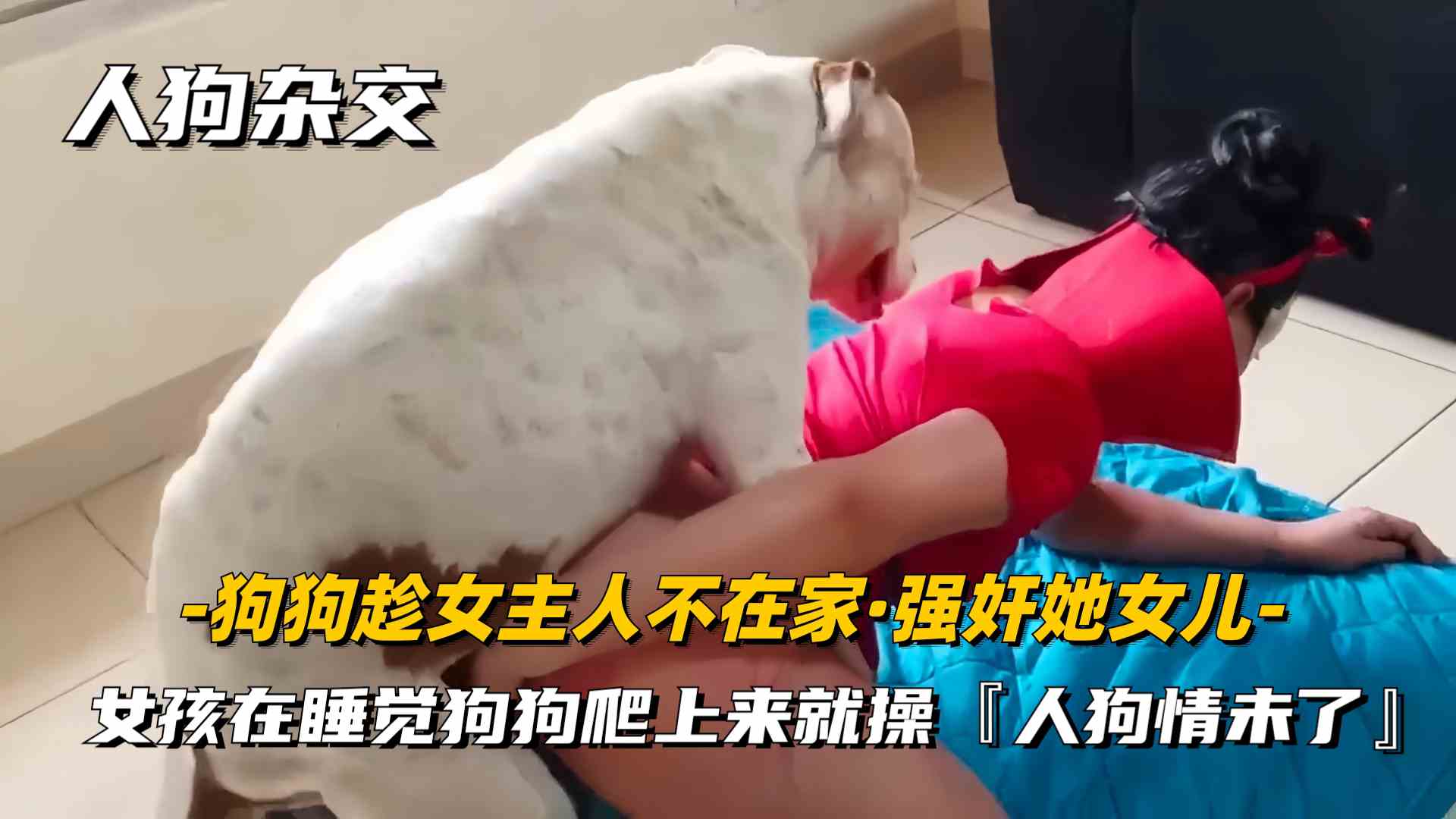 【人狗杂交】狗狗趁女主人不在家色狗发情嗷嗷大叫把她女儿给操了 海报